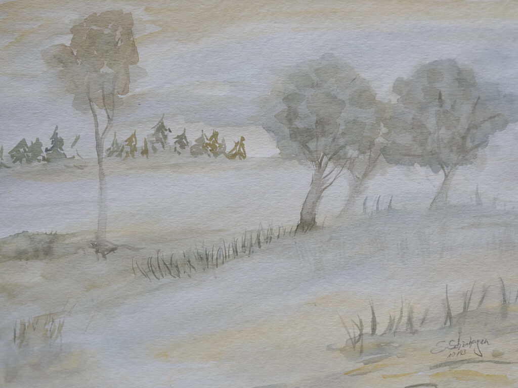 Aquarell-Landschaft