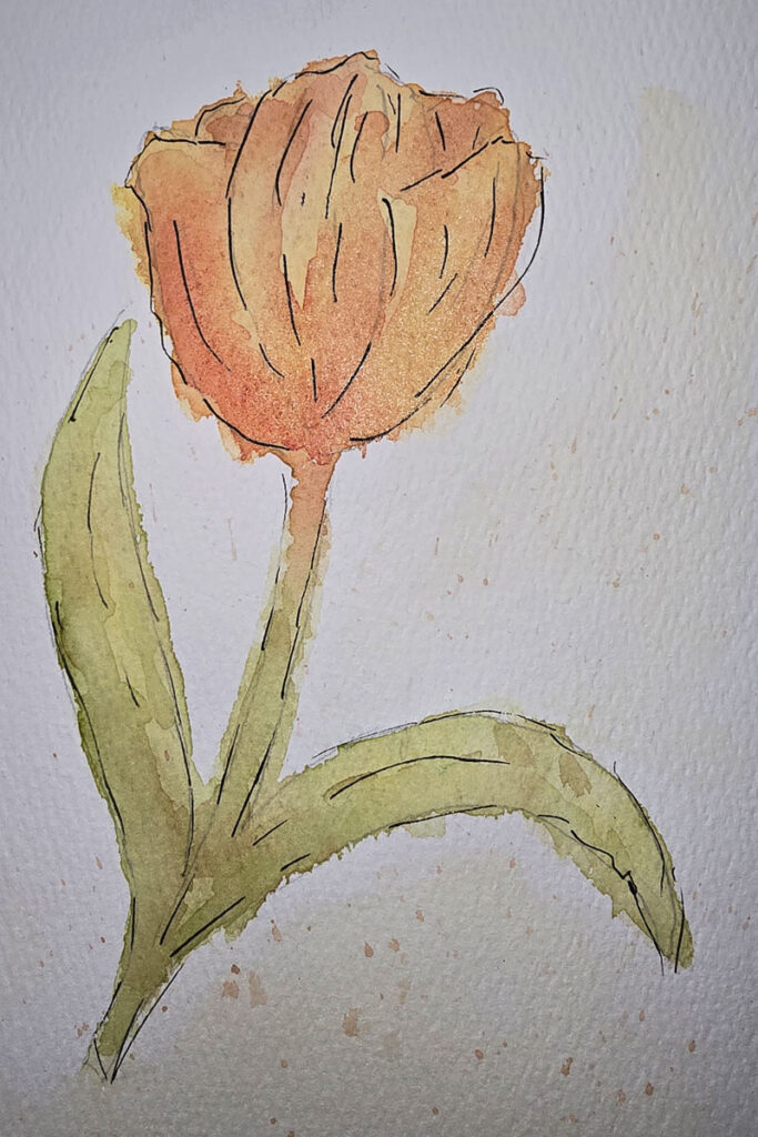 Aquarelltechnik: Naß in Naß
