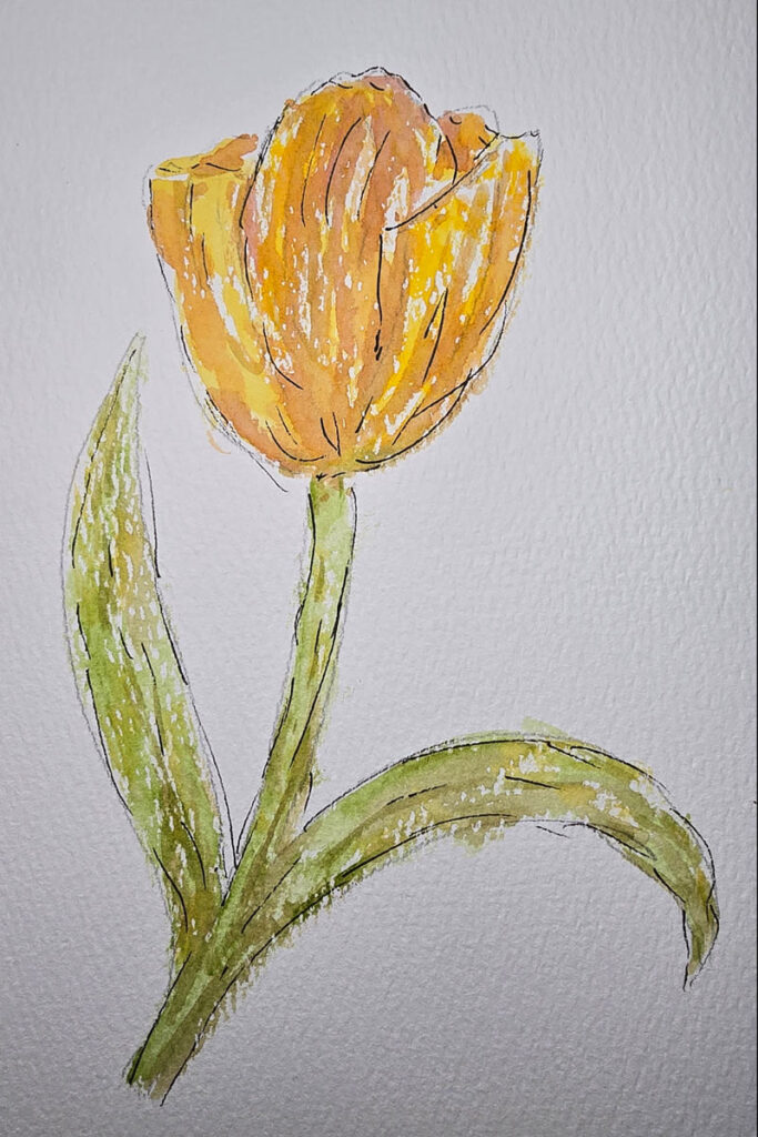 Aquarelltechnik: Trocken-auf-Trocken
