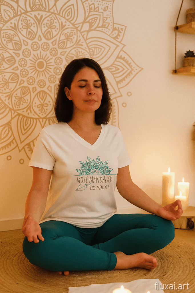Yoga-Shirt mit Mandala-Design